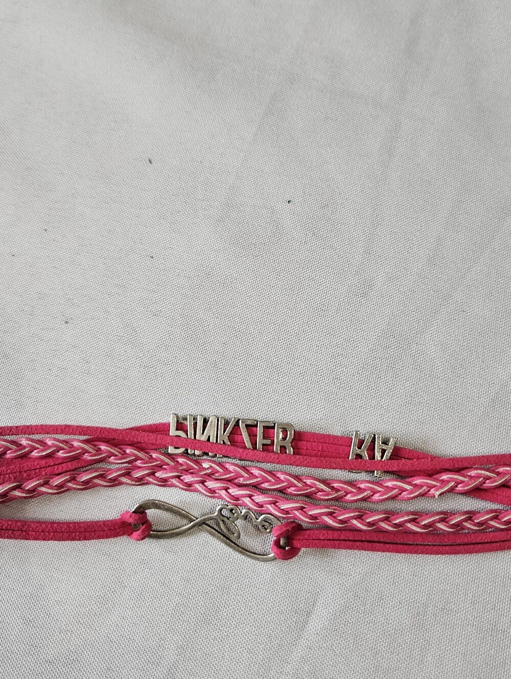 Pink Zebra Hot Pink Multi-Strand Leather Bracelet with Zebra Charm Earrings - Picture 5 of 5